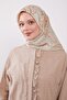 Abstract Floral Pattern Sparkling Crystal Scarf - 3