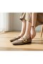 Suede Soft Women's Ballet Shoes with Buckle - 3