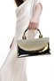 Gisella Gold Patent Leather Patterned Women's Evening Dress Bag