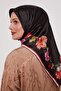 Sparkling Crystal Scarf with a Hollow Center and Floral Rose Edge