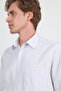 White-Navy Blue Hard Collar Long Sleeve Pocketed Comfort Fit Cotton Shirt 1004260222 - 4