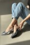 Margaret Silver Women's (3 cm Heeled) Pointed Toe Short Kitten Heel Shoes - 8