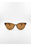 Melone Cat Eye Ultra Light Leopard Frame Brown Sunglasses with Uv400 Filter - 3