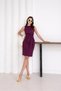 Women's Plum Side Tie Detail Modal Short Dress - 3