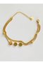 Steel Bracelet 2-Piece Gold Color Round Shape Bracelet - 2