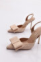 4548 Women's Heeled Shoes with Ribbon - 4