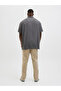 Gray Jjejeff Summer Short Sleeve Men's Plus Size T-Shirt - 3
