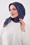 Striped Pattern Sparkling Crystal Scarf - 4