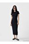 Xside Black Modal Blend Bodycone Dress