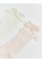 Timeless Clothing & Timeless Choices Baby Girl Bowknot Knee Socks 2-Piece Set - 2