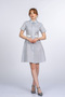 Women's Summer White Striped Shirt Dress Stylish Casual Comfortable 50382
