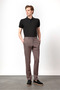 Men's Light Brown Side Pocket Textured Knitted Jogger Slim Fit Flexible Trousers 1003260174