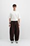 Balloon Fit Trousers Dark Brown - 2