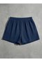 Women's Indigo Blue Woven Muslin Fabric Comfortable Fit Shorts - 3