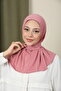 Hijab Women's Snap Fastener Hijap Bonnet Ready-made Hijab Shawl Pink - 2