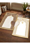 Sec_517_7 Heart-Shaped Prayer Rug with Non-Slip Base, Double Prayer Rug, Bride and Groom Bundle, Gift Dowry Box