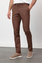 Brown Side Pocket Linen Slim Fit Linen Blend Jogger Pants 1003260169 - 5