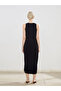 Trendlucky V-Neck Textured Belted Dress with Difference - 4