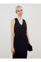 Trendlucky V-Neck Textured Belted Dress with Difference - 2