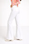 Sasha White High Waist Lycra Flare Spanish Leg Jean Pants - 2