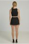 Black Women's Oysho Fabric Super Mini Knitted Flared Skirt with Shorts - 3