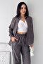 Women's Denim Shirt and Pants Set – Oversize Relaxed Fit Two-Piece Set - 2