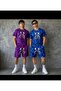 Bape Tshirt and Shorts Printed Blue Adult Unisex Two-Piece Set - 4