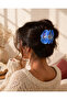 Blue Orchid Flower Pearl Detailed Hairpin – Stylish Hair Clip with Orchid Figure, Daily Hair Accessory - 3