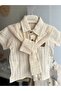 Baby Boy Cream Shirt Green Shorts Stylish Summer Set - 6