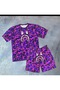 Bape Tshirt and Shorts Printed Purple - Pink Adult Unisex Two-Piece Set - 4