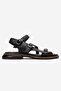 Morez Black Skin Genuine Leather Women's Sandals - 4