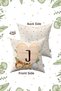 Cream Green Polka Dot Bohemian Style Children's Throw Pillow Cover with Animal Figures and Letters Hrf08-e-43x43