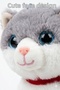 Plush Cat with Sound 25 cm – Gray, Soft Toy Cat, Sleeping and Playmate - 3