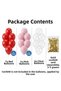 Engagement Ornaments Balloon Set 20 Pieces Red Pink Gold Confetti Transparent Balloon - 3