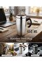 (1 Piece) Stainless Steel Cup Thermos, Double Layer Steel Thermos with Handle, Steel Thermos Cup 450 ml