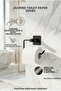 Jasmin 2-Piece Black Square Adhesive Bathroom Set |   Paper Holder, Freestanding Towel Holder |   Both Adhesive and Mountable - 2
