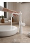Matte White Retro Bowl Sink Fixture White High Model Bathroom Fixture Special Design - 2