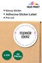 Adhesive Sticker, Round Label Diameter 4 Cm, Glossy Finish "Thank You for Your Order and Support", 70 Pcs