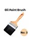 Oil Paint Brush Wooden Handle No 3 Professional Paint Brush Durable Bristle Structure Precise Painting - 2