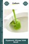 Special Production Flexible Modern Hygienic Design Ergonomic Silicone Toilet Brush with Stand - 3