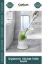 Special Production Flexible Modern Hygienic Design Ergonomic Silicone Toilet Brush with Stand - 5