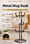 Metal Cup Hanger Set of 6 Black – Cup Stand, Countertop Cup Holder, Presentation Stand - 4