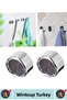 # Hanger Non-Mountable Self-Adhesive Non-Slip Kitchen Bathroom Balcony Cloth Towel Small Accessory Chrome Plated Stylish Aesthetic Practical Plug and Play Towel Rack 2 Pieces - 3