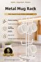 Metal Cup Hanger Set of 6 White – Cup Stand, Countertop Cup Holder Presentation Rack - 4