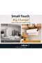 Black Metal Cabinet Paper Towel Holder Hanger No Drilling Required Kitchen Towel Organizer - 5