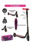5+ pink 2 wheel metal lighted scooter - 2