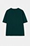 Emerald Green Oversize/Wide Cut Printed 100% Cotton T-Shirt Tmnss26Ts00049 - 7