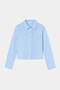 Blue Pocketed Double Buttoned Waist-Fitted Lycra Shirt Tdrss26Go00079 - 4