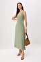 Mint Textured Chiffon Maxi Woven Dress Twoss26El00698