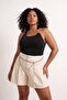 Black Shimmer Square Collar Accessory Knitted Party Oversize Blouse Tbbss26Af00160 - 2